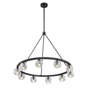 Aragon 10 Light LED Chandelier in Matte Black