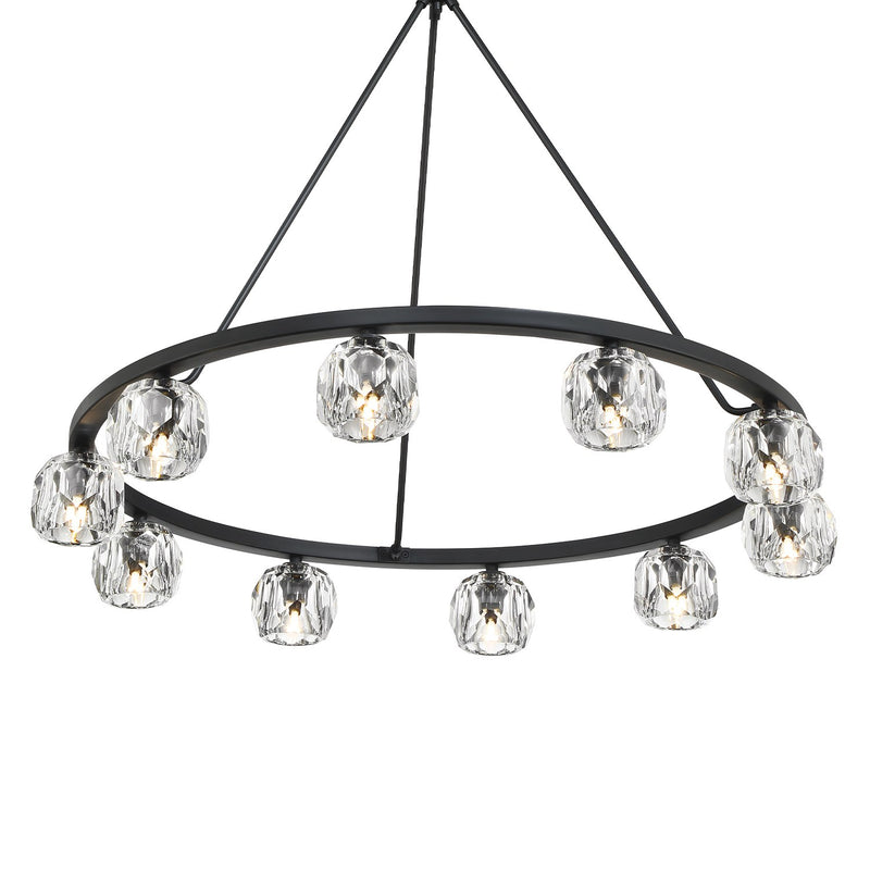 Aragon 10 Light LED Chandelier in Matte Black