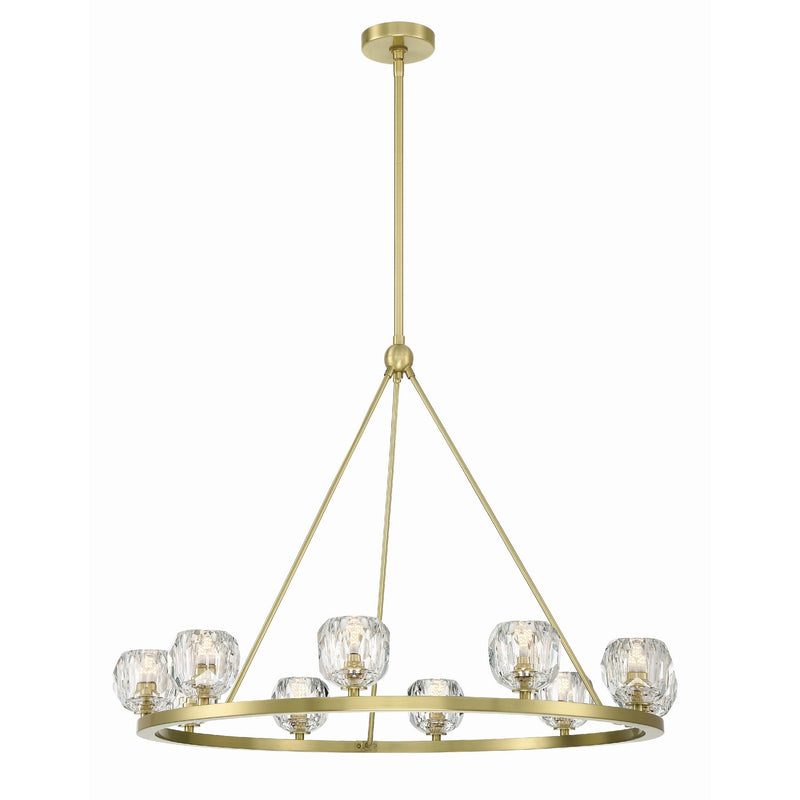 Aragon 10 Light LED Chandelier in Soft Brass