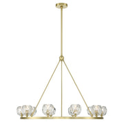 Aragon 10 Light LED Chandelier in Soft Brass