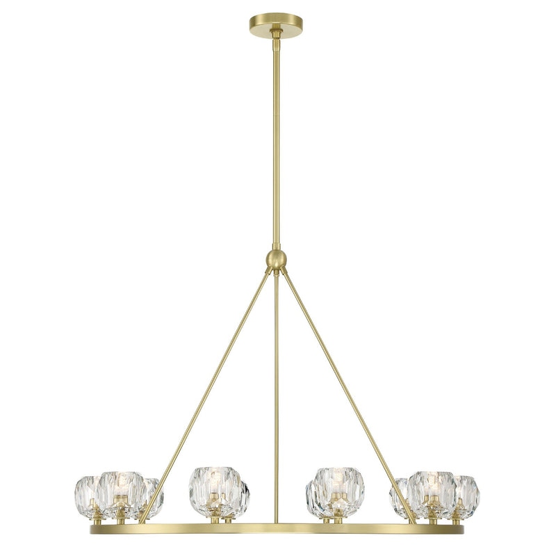 Aragon 10 Light LED Chandelier in Soft Brass