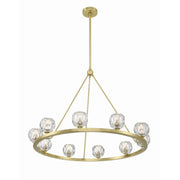 Aragon 10 Light LED Chandelier in Soft Brass