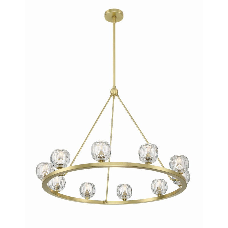 Aragon 10 Light LED Chandelier in Soft Brass