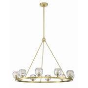 Aragon 10 Light LED Chandelier in Soft Brass