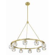Aragon 10 Light LED Chandelier in Soft Brass