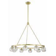 Aragon 10 Light LED Chandelier in Soft Brass