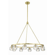 Aragon 10 Light LED Chandelier in Soft Brass