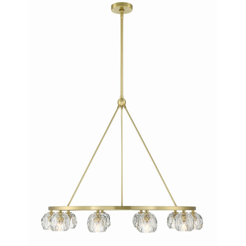 Aragon 10 Light LED Chandelier in Soft Brass
