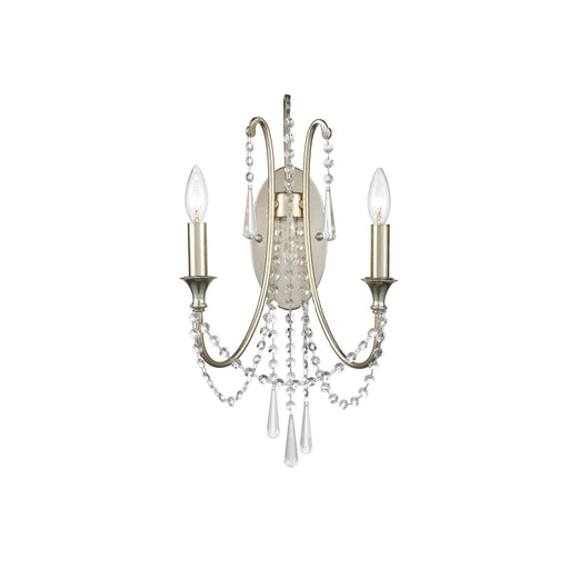 Arcadia 2 Light 11.25" Sconce in Antique Silver