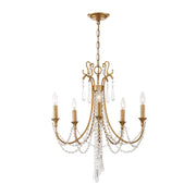 Arcadia 5 Light 23.5" Chandelier in Antique Gold