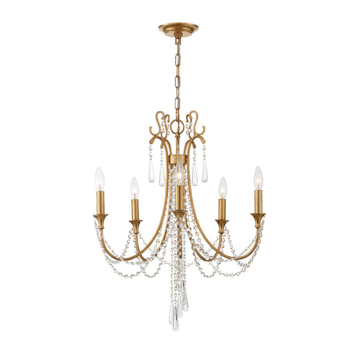 Arcadia 5 Light 23.5" Chandelier in Antique Gold