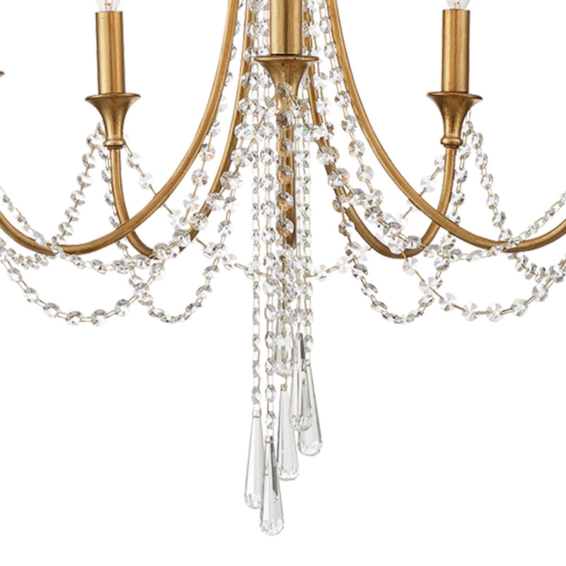 Arcadia 5 Light 23.5" Chandelier in Antique Gold