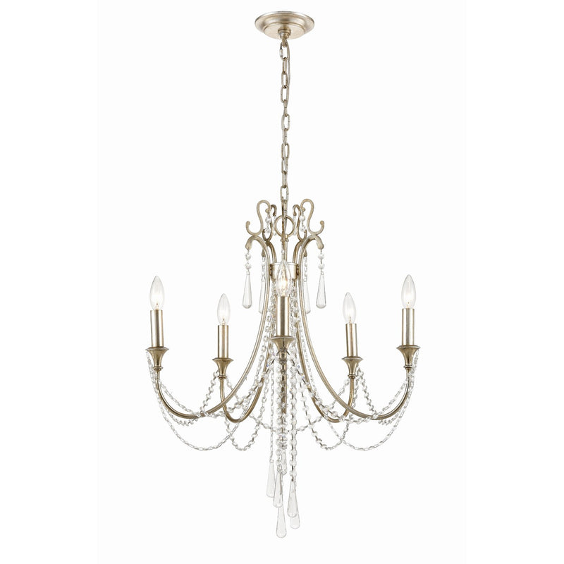 Arcadia 5 Light 23.5" Chandelier in Antique Silver