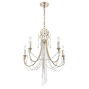 Arcadia 5 Light 23.5" Chandelier in Antique Silver