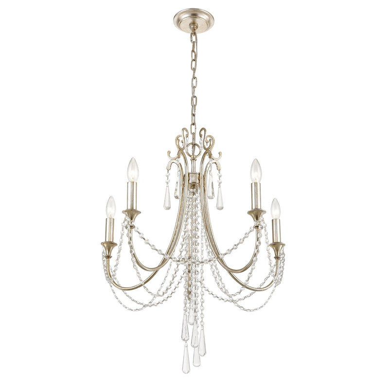 Arcadia 5 Light 23.5" Chandelier in Antique Silver