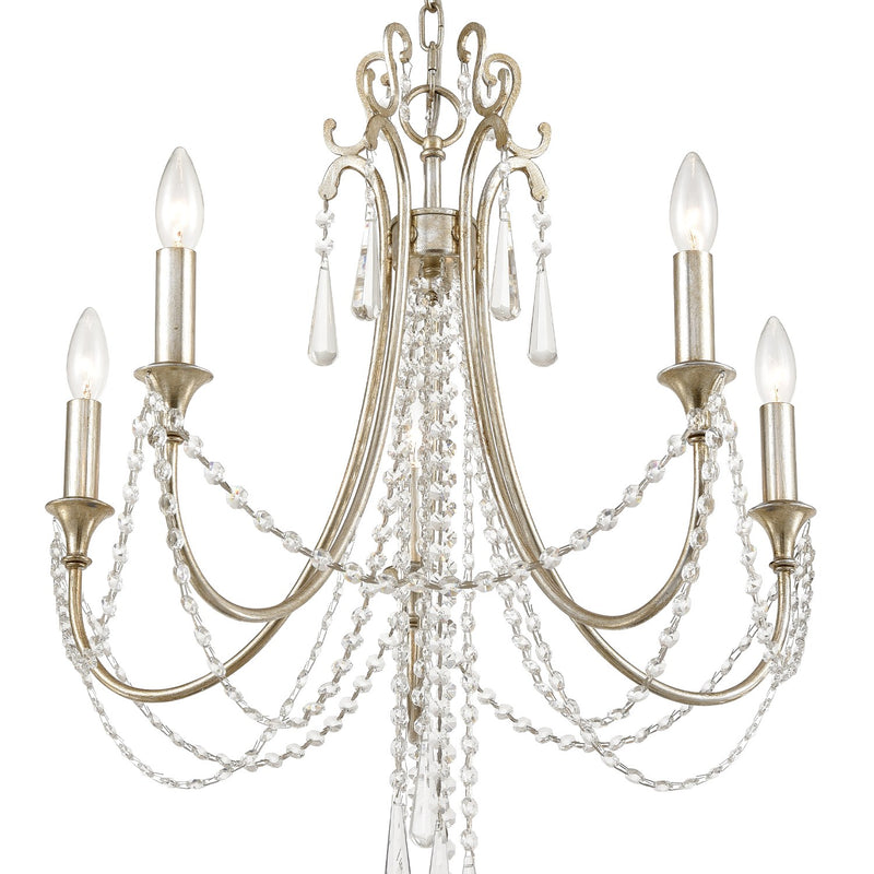 Arcadia 5 Light 23.5" Chandelier in Antique Silver