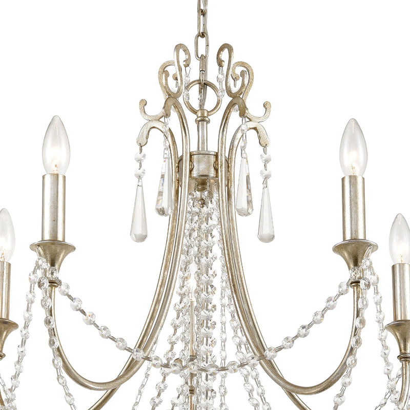 Arcadia 5 Light 23.5" Chandelier in Antique Silver