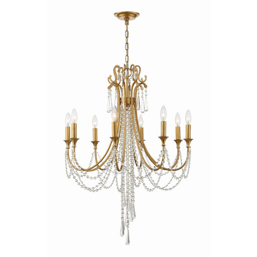 Arcadia 8 Light 26.75" Chandelier in Antique Gold