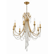 Arcadia 8 Light 26.75" Chandelier in Antique Gold