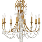 Arcadia 8 Light 26.75" Chandelier in Antique Gold