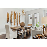 Arcadia 8 Light 26.75" Chandelier in Antique Gold in a room setting