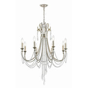 Arcadia 8 Light 26.75" Chandelier in Antique Silver