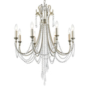 Arcadia 8 Light 26.75" Chandelier in Antique Silver
