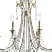 Arcadia 8 Light 26.75" Chandelier in Antique Silver