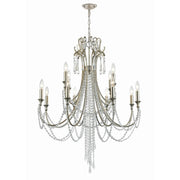 Arcadia 12 Light 32.5" Chandelier in Antique Silver