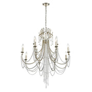 Arcadia 12 Light 32.5" Chandelier in Antique Silver