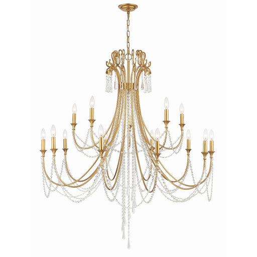 Arcadia 15 Light 46.25" Chandelier in Antique Gold