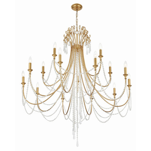 Arcadia 15 Light 46.25" Chandelier in Antique Gold