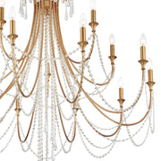 Arcadia 15 Light 46.25" Chandelier in Antique Gold