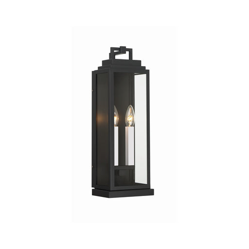 Aspen 2 Light 6.5" Outdoor Sconce in Matte Black