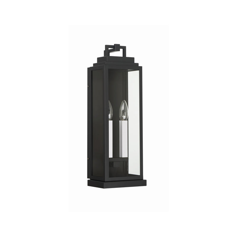 Aspen 2 Light 6.5" Outdoor Sconce in Matte Black