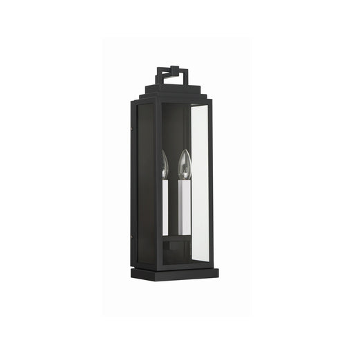 Aspen 2 Light 6.5" Outdoor Sconce in Matte Black