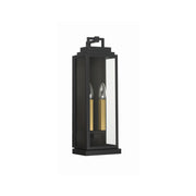 Aspen 2 Light 6.5" Outdoor Sconce in Matte Black