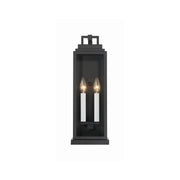 Aspen 2 Light 6.5" Outdoor Sconce in Matte Black