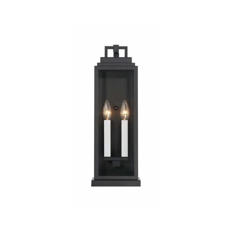 Aspen 2 Light 6.5" Outdoor Sconce in Matte Black