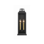 Aspen 2 Light 6.5" Outdoor Sconce in Matte Black
