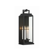 Aspen 4 Light 7.75" Outdoor Sconce in Matte Black