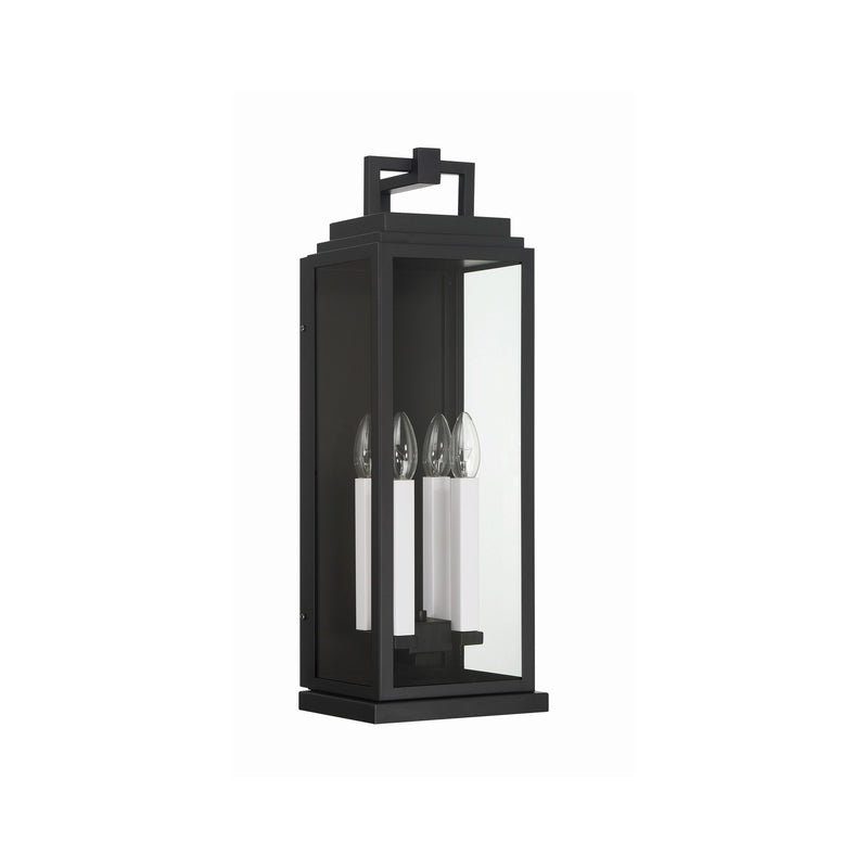 Aspen 4 Light 7.75" Outdoor Sconce in Matte Black
