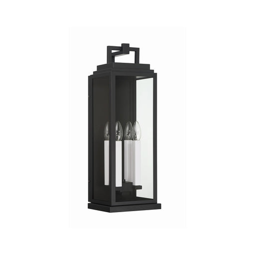 Aspen 4 Light 7.75" Outdoor Sconce in Matte Black