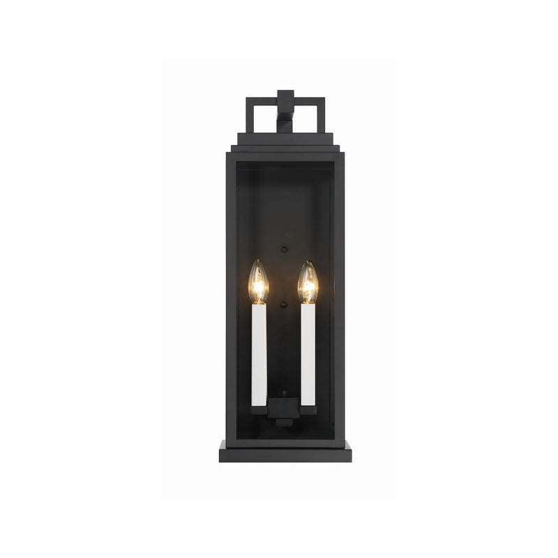 Aspen 4 Light 7.75" Outdoor Sconce in Matte Black