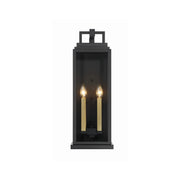 Aspen 4 Light 7.75" Outdoor Sconce in Matte Black