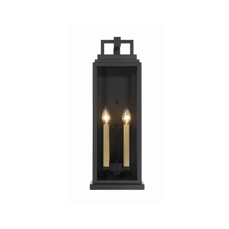 Aspen 4 Light 7.75" Outdoor Sconce in Matte Black