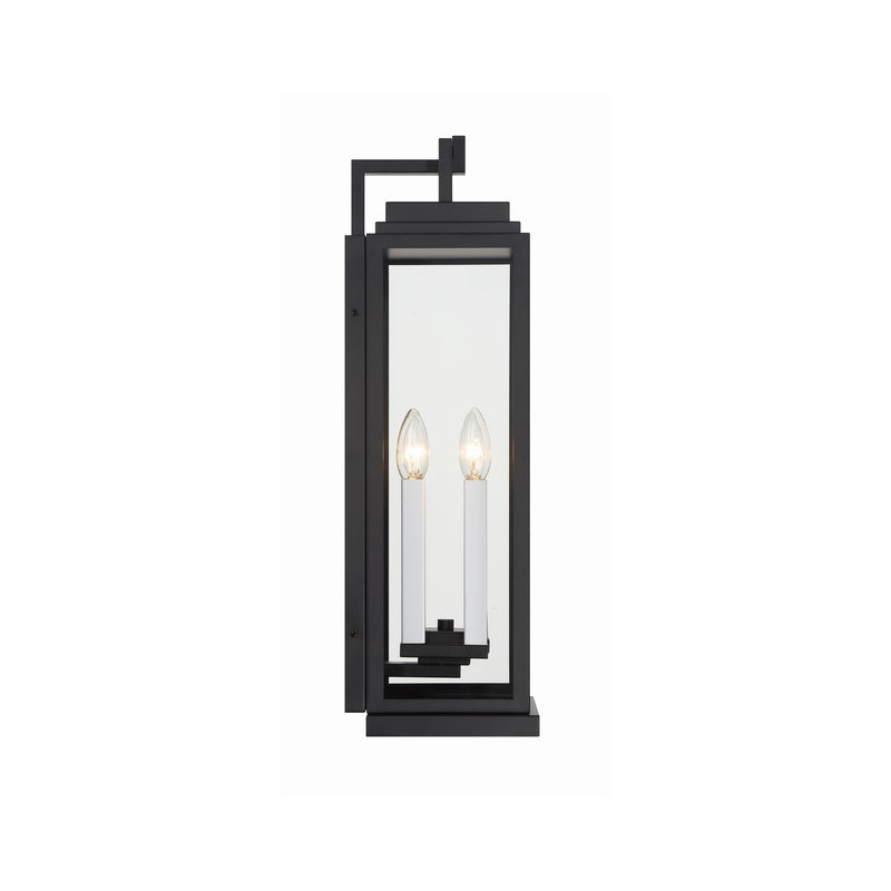 Aspen 4 Light 7.75" Outdoor Sconce in Matte Black