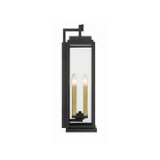 Aspen 4 Light 7.75" Outdoor Sconce in Matte Black