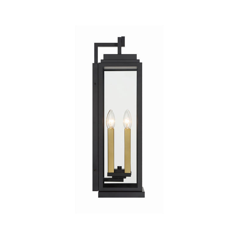 Aspen 4 Light 7.75" Outdoor Sconce in Matte Black