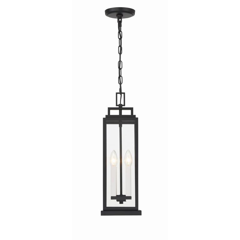 Aspen 4 Light 6.5" Outdoor Pendant in Matte Black